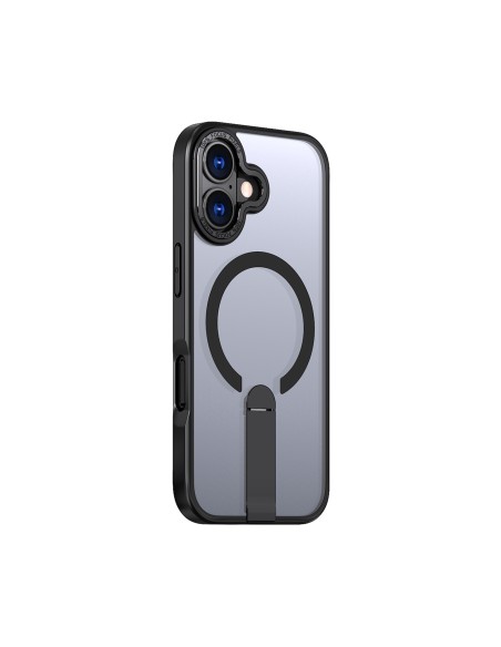 
„iPhone 17 Hybrid Armor X MagSafe“ dėklas su stovu – juodas
