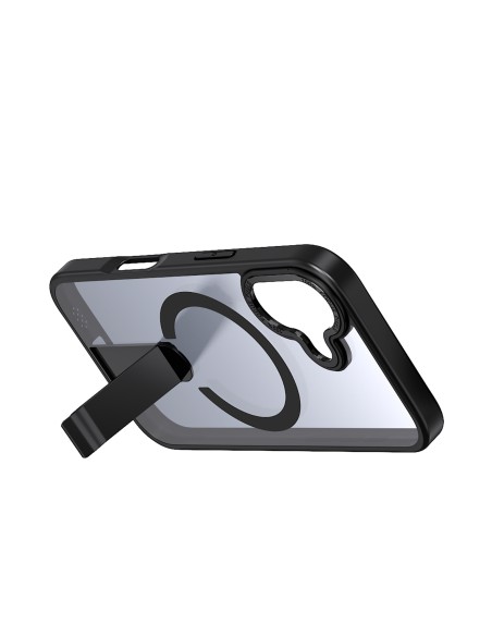 
„iPhone 17 Hybrid Armor X MagSafe“ dėklas su stovu – juodas
