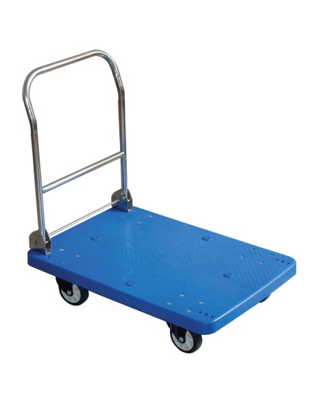 Transportavimo platforminis vežimėlis su atlenkiama rankena 73x48cm iki 150kg Transportavimo platforminis vežimėlis su atlenkiama rankena 73x48cm iki 150kg