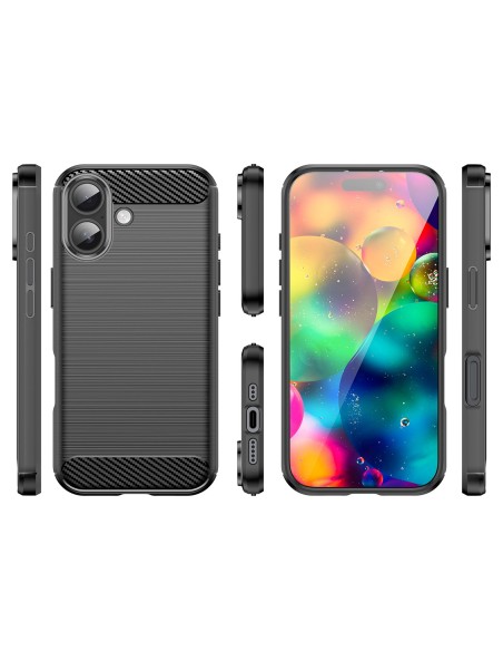 
„iPhone 17“ anglies pluošto dėklas – juodas
