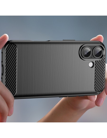 
„iPhone 17“ anglies pluošto dėklas – juodas
