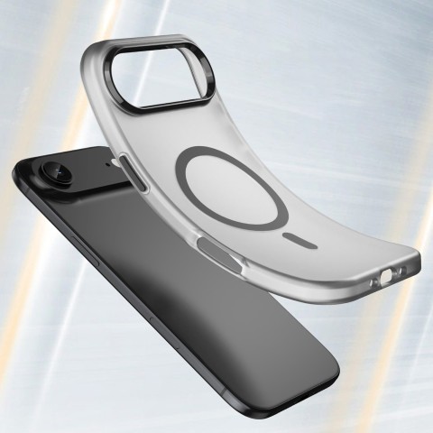 
„iPhone 17 Air“ magnetinis abrazyvinis „MagSafe“ dėklas – matinės juodos spalvos
