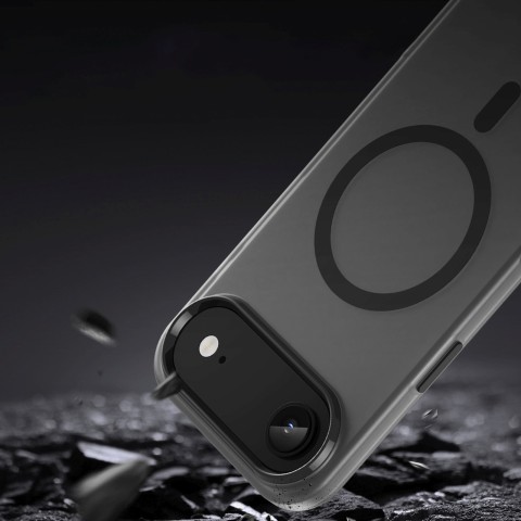 
„iPhone 17 Air“ magnetinis abrazyvinis „MagSafe“ dėklas – matinės juodos spalvos
