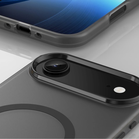
„iPhone 17 Air“ magnetinis abrazyvinis „MagSafe“ dėklas – matinės juodos spalvos
