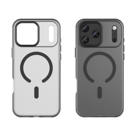 
„iPhone 17 Pro“ magnetinis abrazyvinis „MagSafe“ dėklas – matinės juodos spalvos
