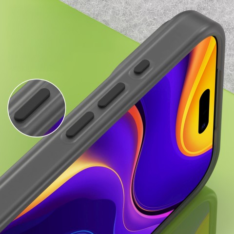 
„iPhone 17 Pro“ magnetinis abrazyvinis „MagSafe“ dėklas – matinės juodos spalvos
