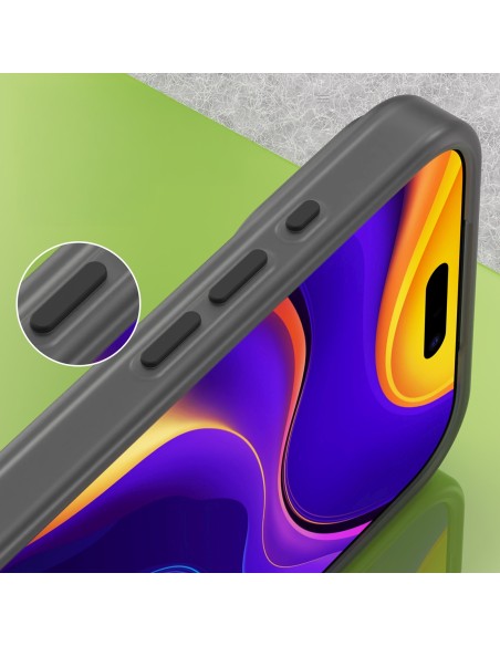 
„iPhone 17 Pro“ magnetinis abrazyvinis „MagSafe“ dėklas – matinės juodos spalvos

