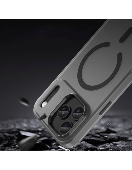 
„iPhone 17 Pro“ magnetinis abrazyvinis „MagSafe“ dėklas – matinės juodos spalvos

