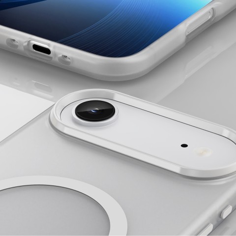 
„iPhone 17 Air“ magnetinis abrazyvinis „MagSafe“ dėklas – matinės baltos spalvos
