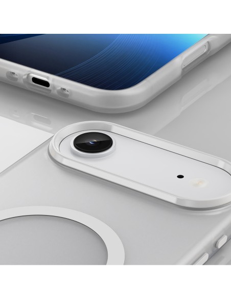 
„iPhone 17 Air“ magnetinis abrazyvinis „MagSafe“ dėklas – matinės baltos spalvos
