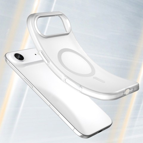 
„iPhone 17 Air“ magnetinis abrazyvinis „MagSafe“ dėklas – matinės baltos spalvos
