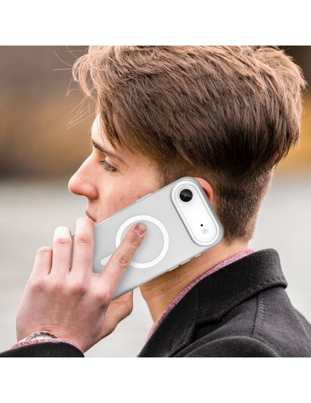 
„iPhone 17 Air“ magnetinis abrazyvinis „MagSafe“ dėklas – matinės baltos spalvos
