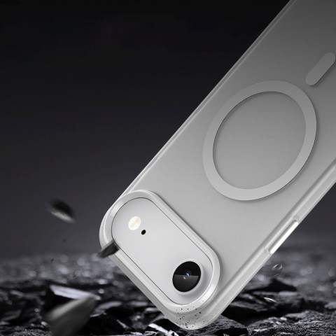 
„iPhone 17 Air“ magnetinis abrazyvinis „MagSafe“ dėklas – matinės baltos spalvos
