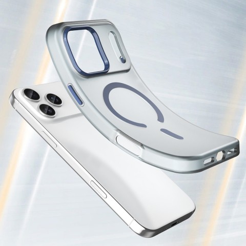 
„iPhone 17 Pro“ magnetinis abrazyvinis „MagSafe“ dėklas – matinės mėlynos spalvos
