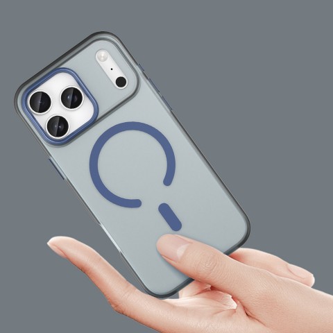 
„iPhone 17 Pro“ magnetinis abrazyvinis „MagSafe“ dėklas – matinės mėlynos spalvos
