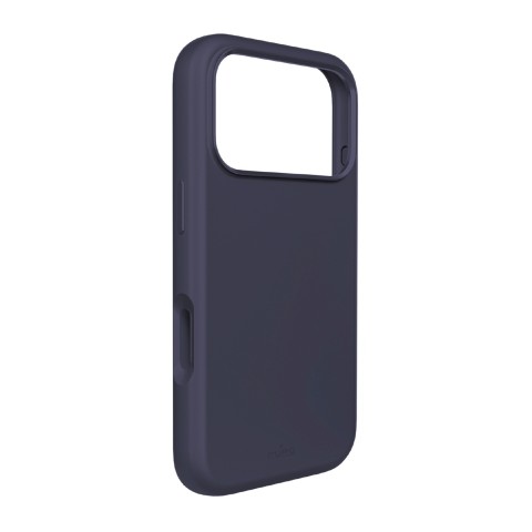 
„iPhone 17 Pro MagSafe“ silikoninis dėklas su kameros apsauga ir aliuminio mygtukais – tamsiai mėlynas
