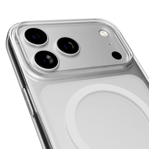 
„iPhone 17 Pro MagSafe Lite Mag TPU“ kompiuterio dėklas – permatomas baltas žiedas
