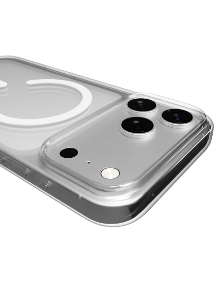 
„iPhone 17 Pro MagSafe Lite Mag TPU“ kompiuterio dėklas – permatomas baltas žiedas
