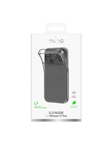 
iPhone 17 Pro 0.3 itin plonas TPU dėklas, kūno spalvos – permatomas
