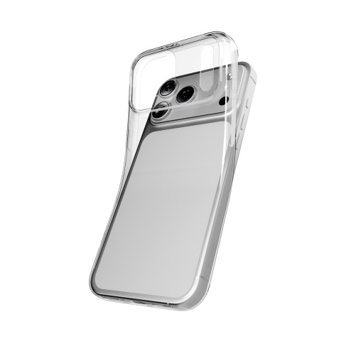 
iPhone 17 Pro 0.3 itin plonas TPU dėklas, kūno spalvos – permatomas
