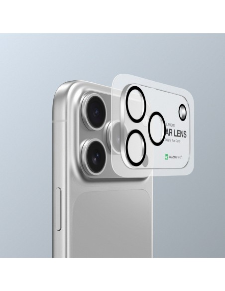 
„iPhone 17 Pro“ viso objektyvo stiklinis kameros salelės apsauginis dėklas
