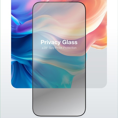 
„Radix Privacy“ grūdintas stiklas, skirtas „iPhone 17 Pro Max“
