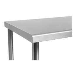 Centrinis plieninis gastronominis stalviršis su lentyna 200x60cm