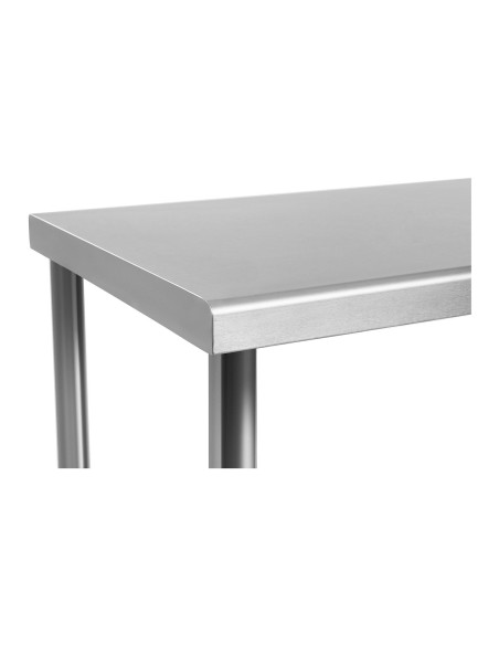 Centrinis plieninis gastronominis stalviršis su lentyna 200x60cm Centrinis plieninis gastronominis stalviršis su lentyna 200x60cm