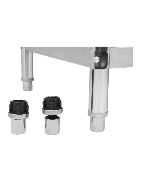 Centrinis plieninis gastronominis stalviršis su lentyna 200x60cm Centrinis plieninis gastronominis stalviršis su lentyna 200x60cm