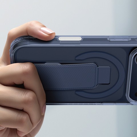 
„iPhone 17 Pro Max Titan Pro“ dėklas su „MagSafe“ laikikliu – mėlynas
