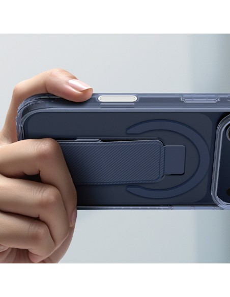 
„iPhone 17 Pro Max Titan Pro“ dėklas su „MagSafe“ laikikliu – mėlynas
