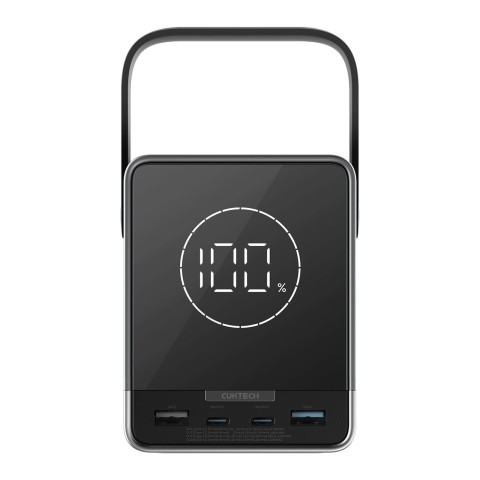
Belaidžio įkrovimo išorinė baterija (40000mAh, USB-C, USB-A, 300W) – juoda
