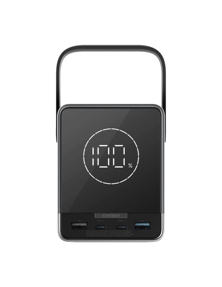 
Belaidžio įkrovimo išorinė baterija (40000mAh, USB-C, USB-A, 300W) – juoda
