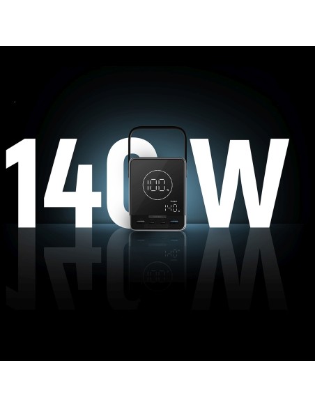 
Belaidžio įkrovimo išorinė baterija (40000mAh, USB-C, USB-A, 300W) – juoda
