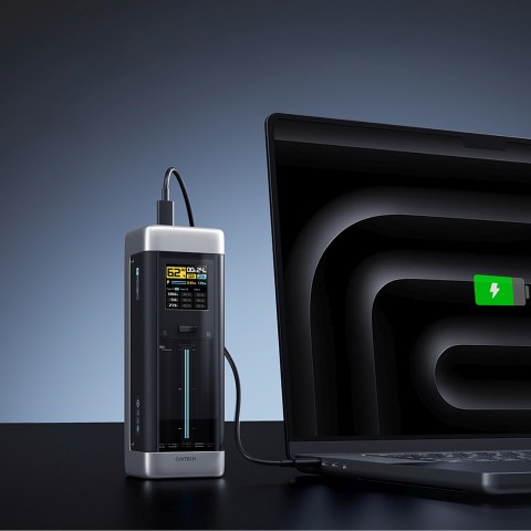 
Nešiojamoji baterija 25000mAh USB-C USB-A 210W - juoda
