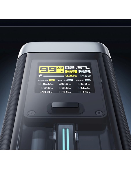 
Nešiojamoji baterija 25000mAh USB-C USB-A 210W - juoda
