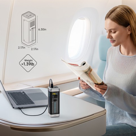 
Nešiojamoji baterija 25000mAh USB-C USB-A 210W - juoda
