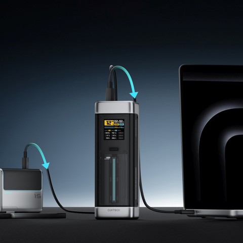 
Nešiojamoji baterija 25000mAh USB-C USB-A 210W - juoda
