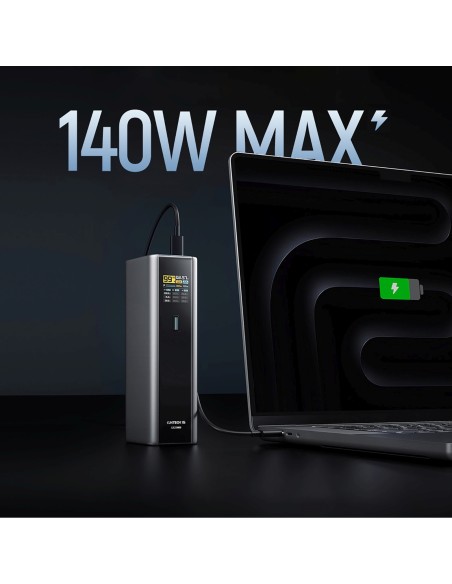 
Nešiojamoji baterija 20000mAh USB-C USB-A 210W - pilka
