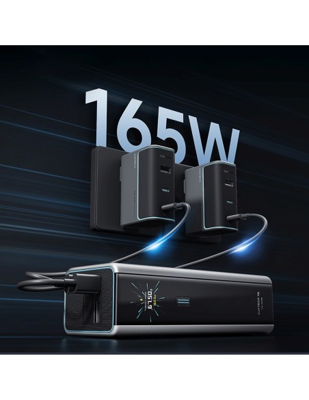 
Nešiojamoji baterija 20000mAh USB-C USB-A 210W - pilka
