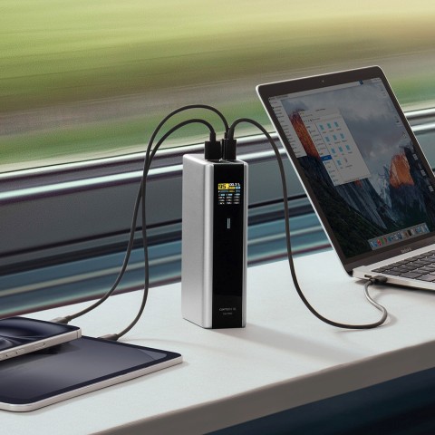 
Nešiojamoji baterija 20000mAh USB-C USB-A 210W - pilka
