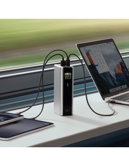 
Nešiojamoji baterija 20000mAh USB-C USB-A 210W - pilka

