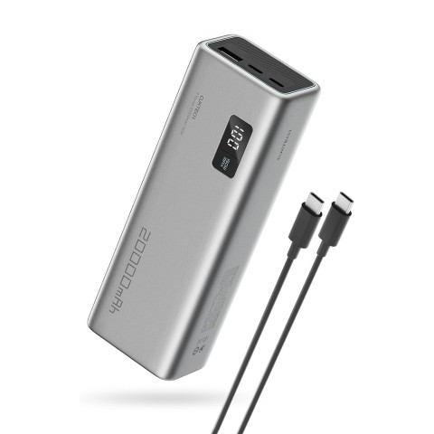 
Nešiojamoji baterija 20000mAh USB-A USB-C 150W - pilka
