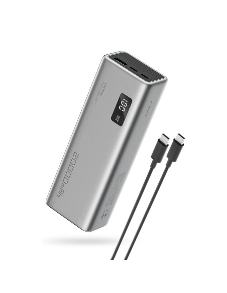 
Nešiojamoji baterija 20000mAh USB-A USB-C 150W - pilka
