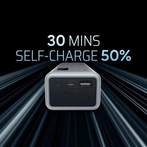 
Nešiojamoji baterija 20000mAh USB-A USB-C 150W - pilka
