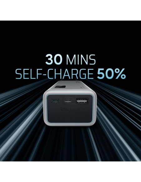 
Nešiojamoji baterija 20000mAh USB-A USB-C 150W - pilka
