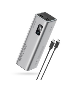 
Nešiojamoji baterija 20000mAh USB-C USB-A 100W - pilka
