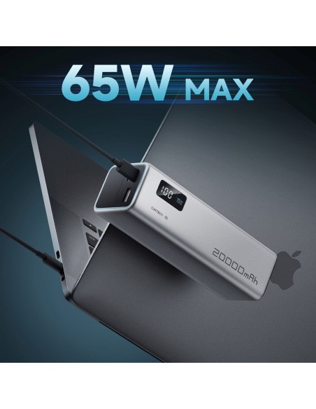 
Nešiojamoji baterija 20000mAh USB-C USB-A 100W - pilka
