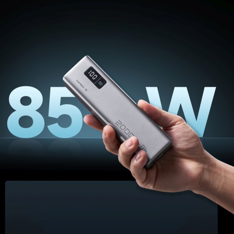 
Nešiojamoji baterija 20000mAh USB-C USB-A 100W - pilka
