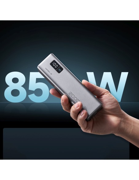 
Nešiojamoji baterija 20000mAh USB-C USB-A 100W - pilka
